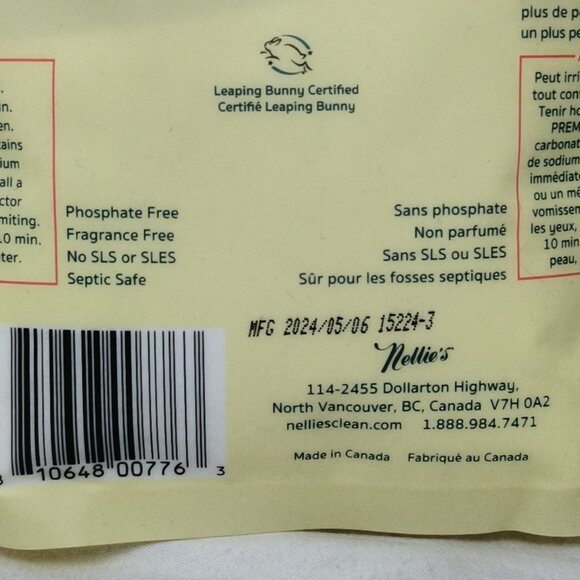 Nelly’s Dishwasher Powder Detergent 50 Scoops 726 g 1.6 lb NEW - Picture 5 of 5